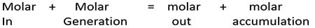 molar balance short equation